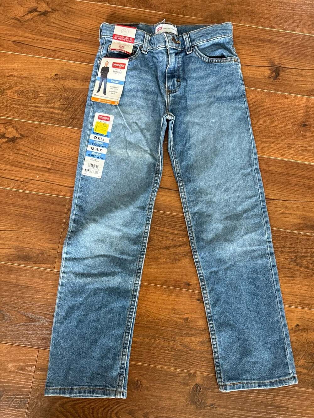 Wrangler Five Star Straight Jeans Size 10 Regular Blue Denim